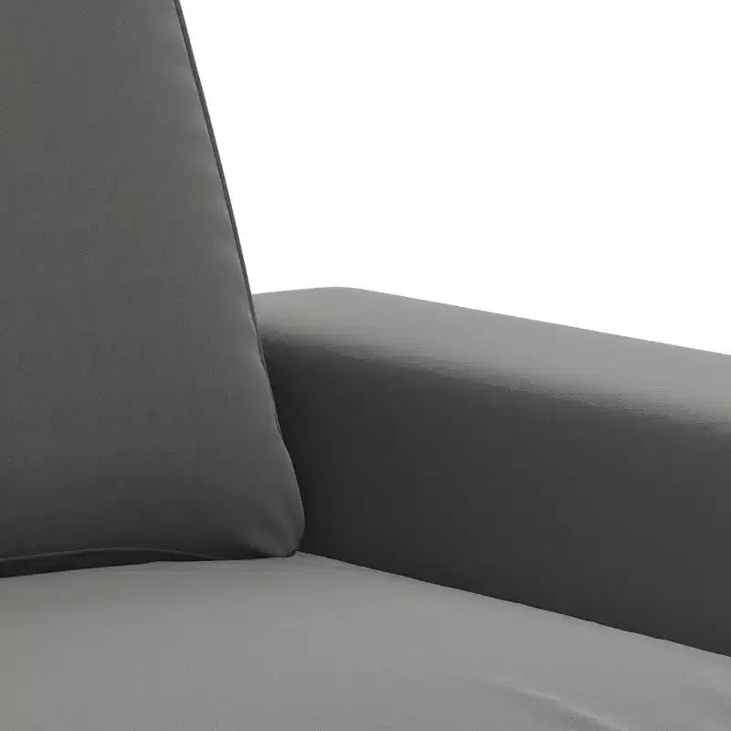 Canapé 2 places en microfibre - Gris foncé - Revêtement durable, confort réglable - Design moderne pour salon, salle de détente ou bureau.