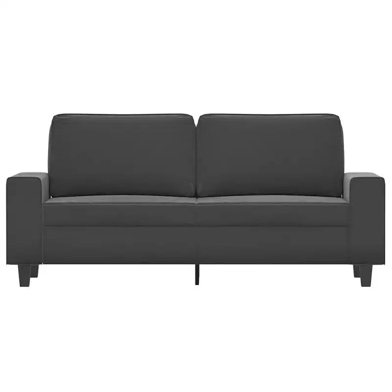 Canapé 2 places en microfibre - Gris foncé - Revêtement durable, confort réglable - Design moderne pour salon, salle de détente ou bureau.