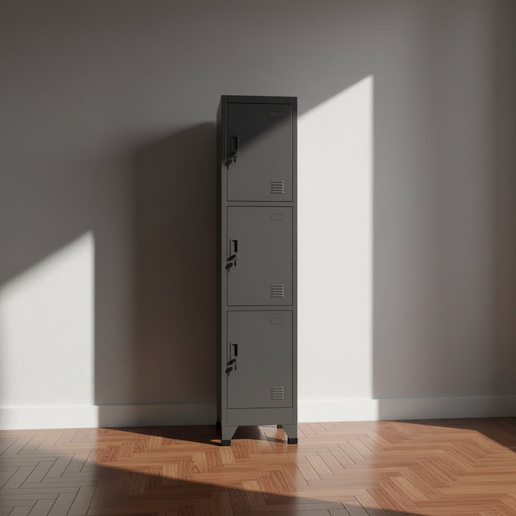 vidaXL Locker Cabinet Anthracite Steel Standard Locks Locker Cabinet