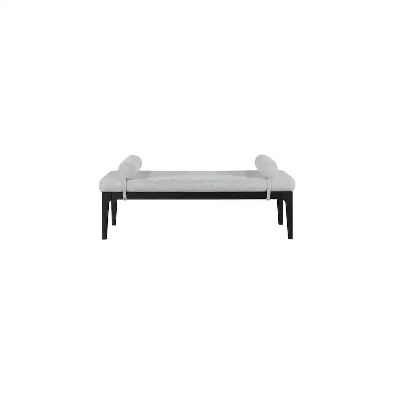 Banc en tissu texturé lin
