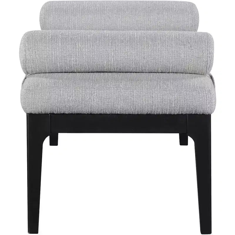 Banc en tissu texturé lin