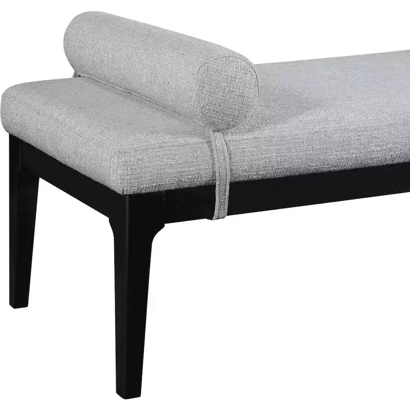 Banc en tissu texturé lin