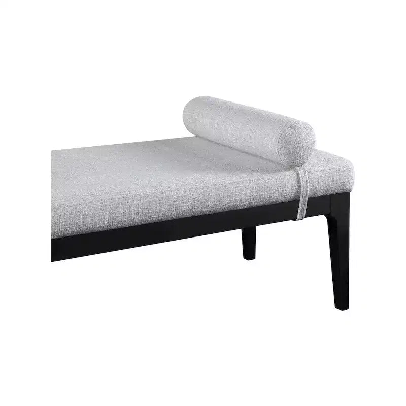 Banc en tissu texturé lin