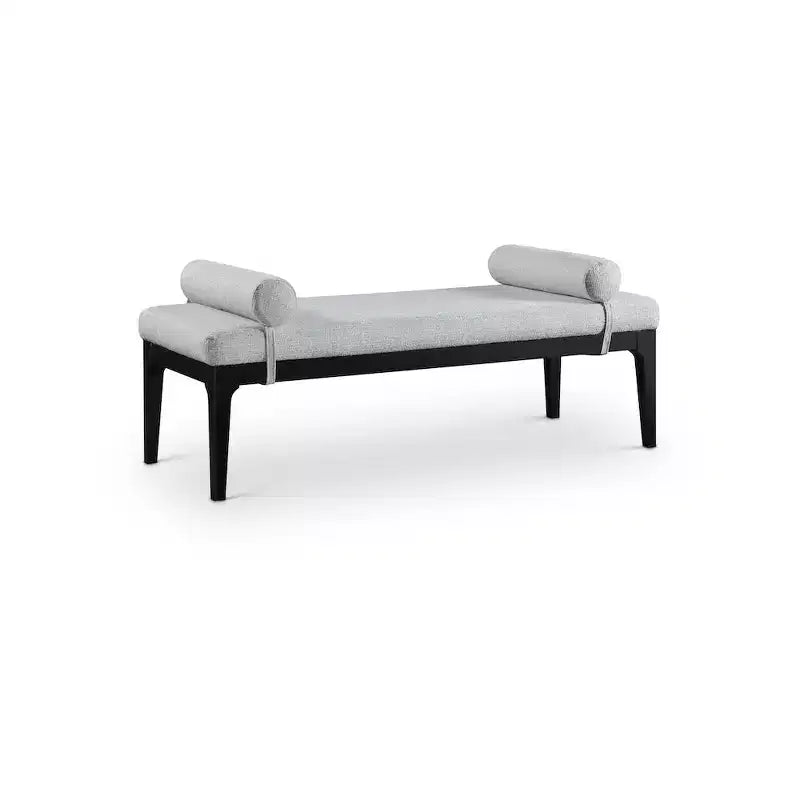 Banc en tissu texturé lin