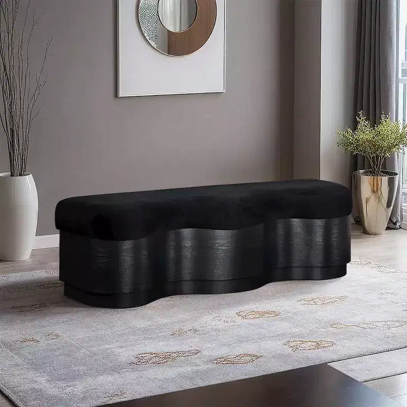 Banc en tissu velours