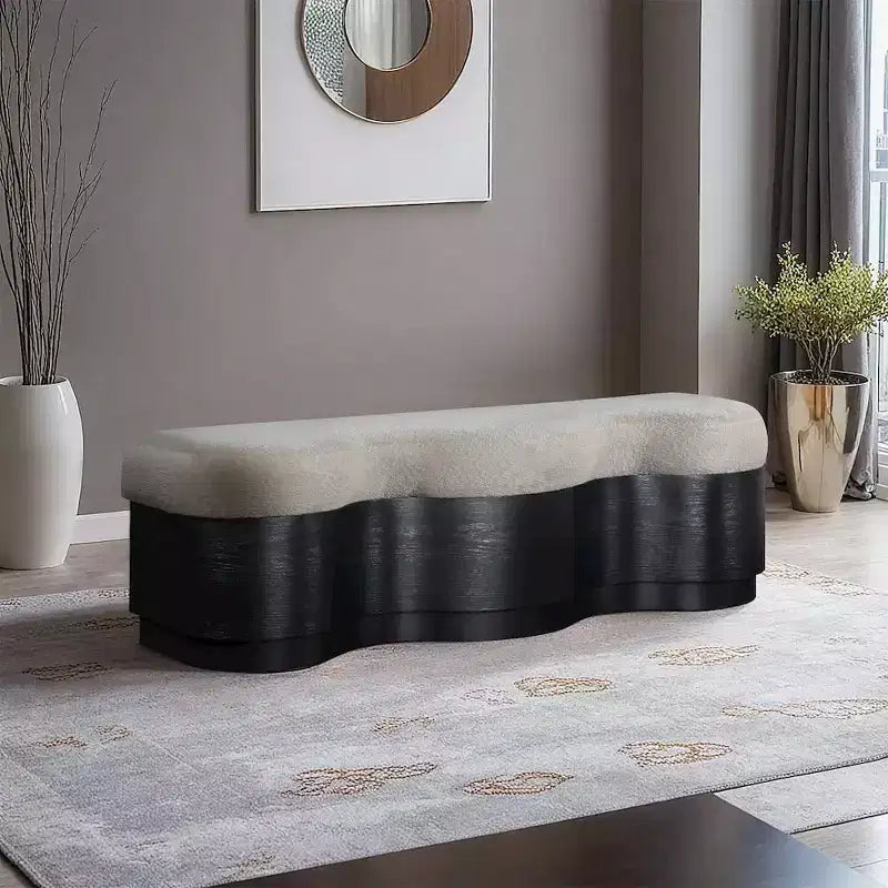 Banc en tissu velours