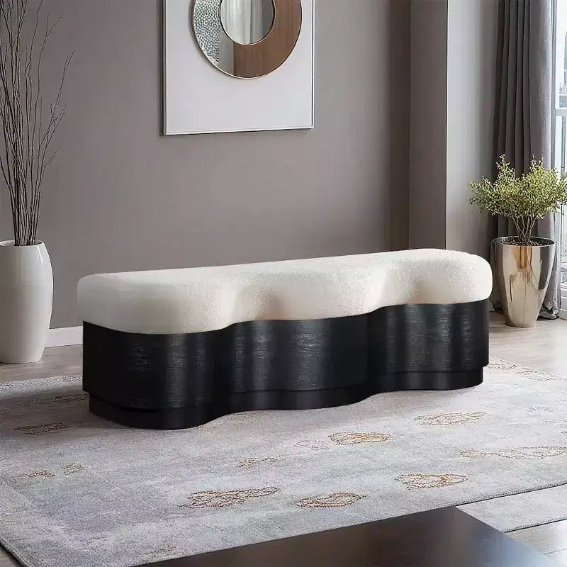 Banc en tissu velours