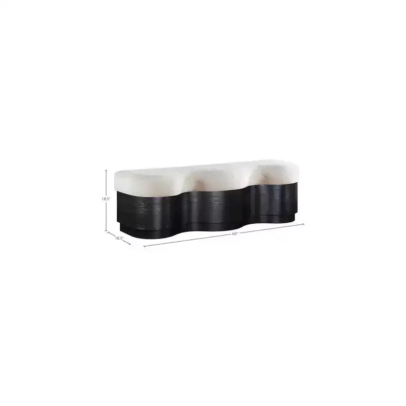 Banc en tissu velours