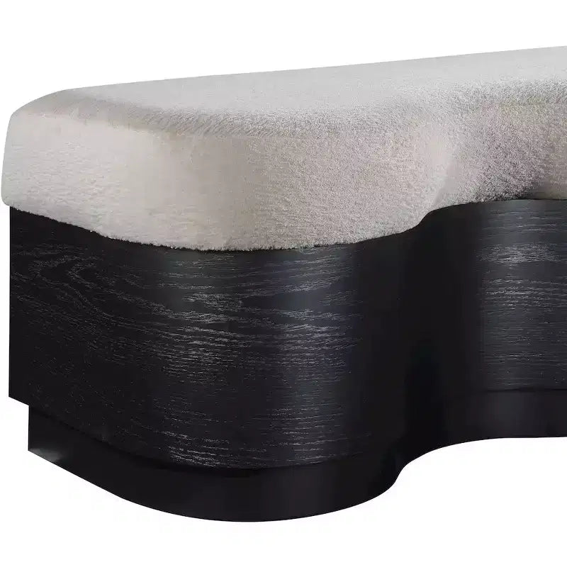 Banc en tissu velours