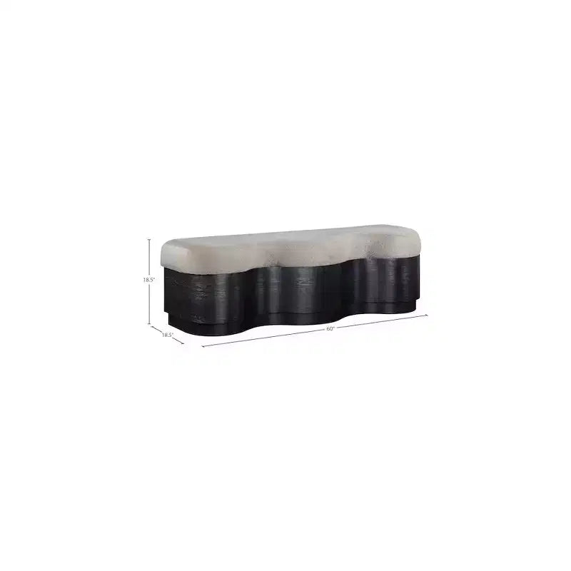 Banc en tissu velours