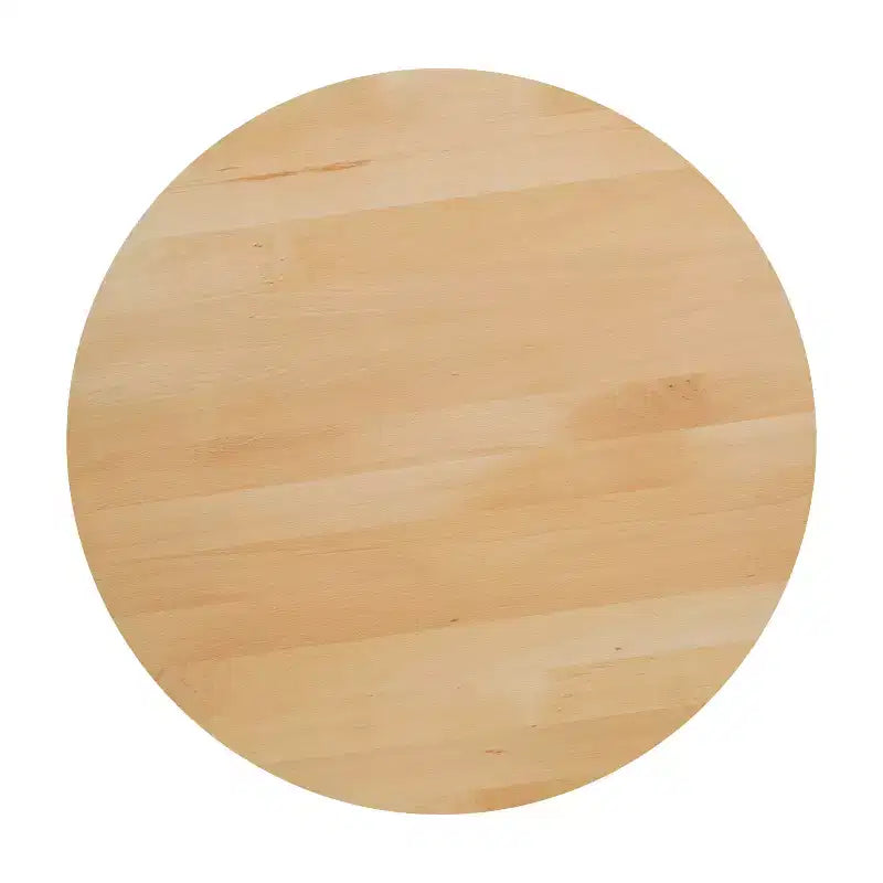 Dessus de table rond en bois massif de 3,8 cm d'épaisseur pour l'intérieur