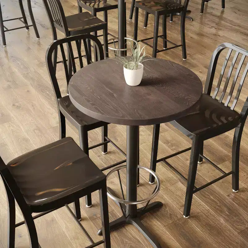 Dessus de table rond en bois massif de 3,8 cm d'épaisseur pour l'intérieur