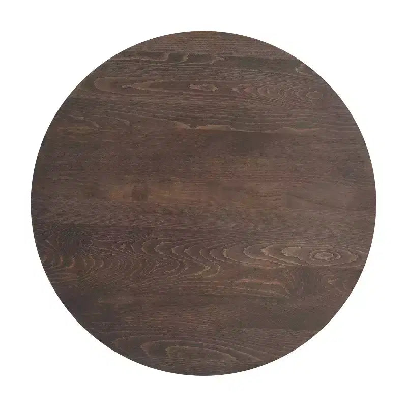 Dessus de table rond en bois massif de 3,8 cm d'épaisseur pour l'intérieur