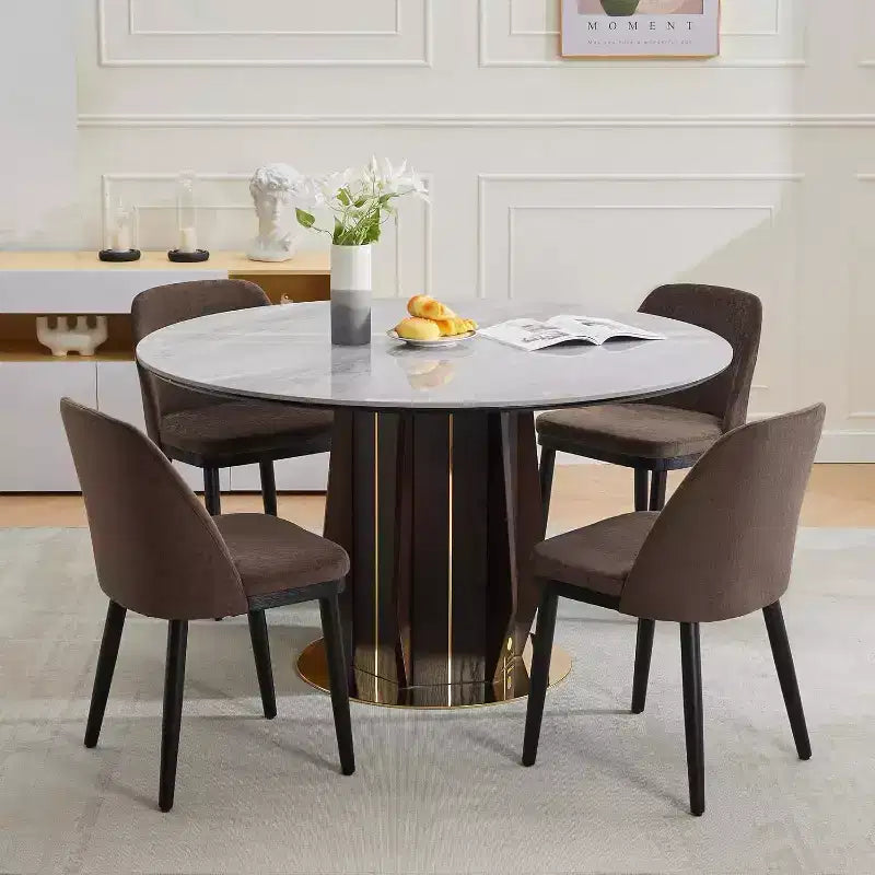 Chaise de salle à manger moderne, chaise de cuisine rembourrée en lin, chaise de salle à manger avec dossier incurvé, pieds en bois massif, pour cuisine, salle à manger