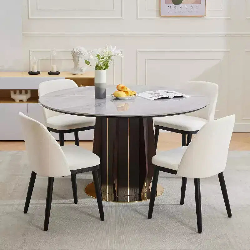 Chaise de salle à manger moderne, chaise de cuisine rembourrée en lin, chaise de salle à manger avec dossier incurvé, pieds en bois massif, pour cuisine, salle à manger