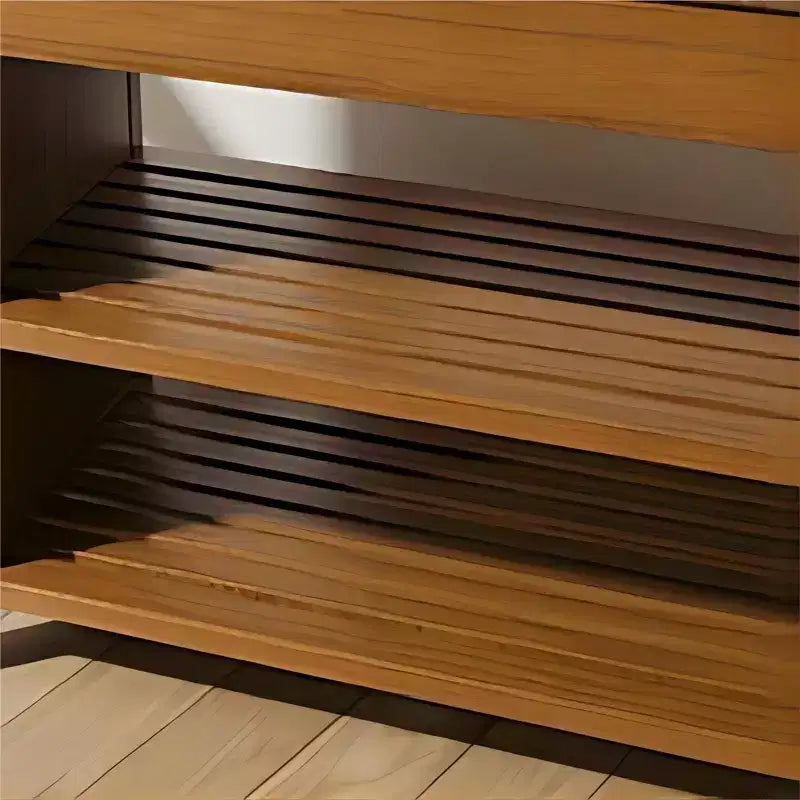 37.4 Banc à chaussures en bambou avec rangement