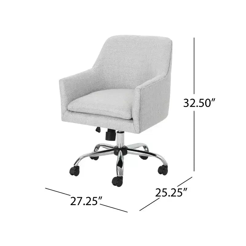 Chaise de bureau à domicile en tissu réglable en hauteur, style moderne du milieu du siècle