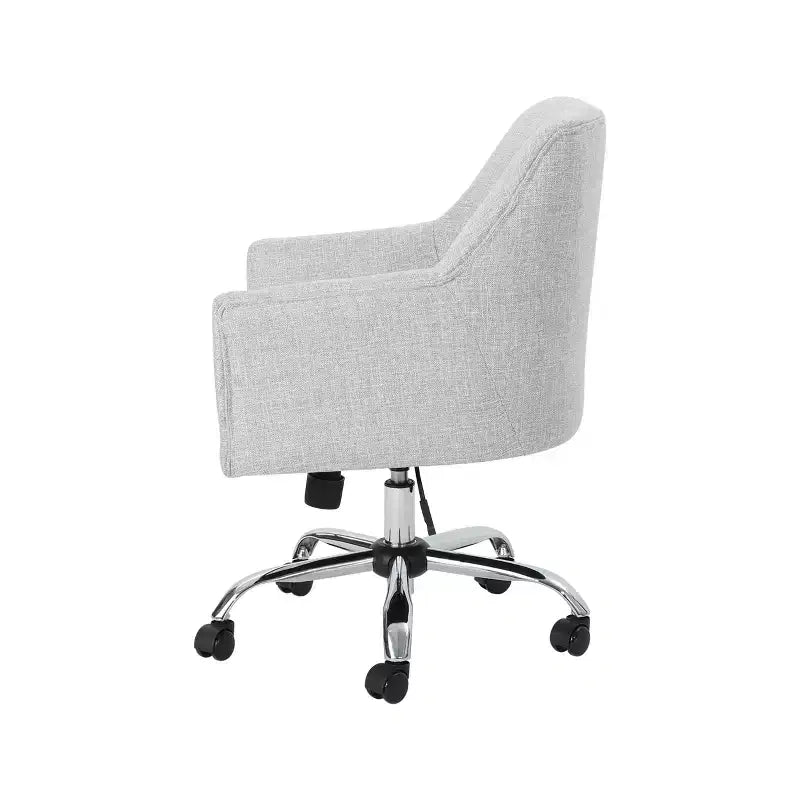 Chaise de bureau à domicile en tissu réglable en hauteur, style moderne du milieu du siècle