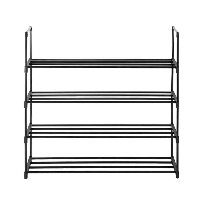 Étagère à chaussures à 4 niveaux, étagère à chaussures en métal pouvant contenir jusqu'à 12 à 20 paires de chaussures, étagère de rangement pour chaussures robuste et durable en fer