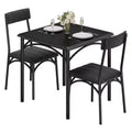 Compact Dining Set for Small Spaces - 2-Chair Breakfast Nook with Metal Frame, Space-Saving Kitchen Table