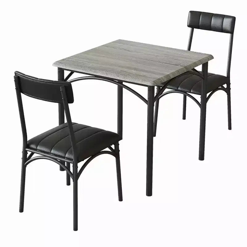 Ensemble repas compact pour petits espaces - Coin repas 2 chaises avec cadre en métal, table de cuisine peu encombrante