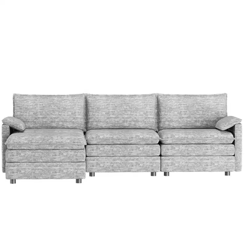 Canapé d'angle modulable 4 places en forme de L 108 XL Cloud pour salon/appartement