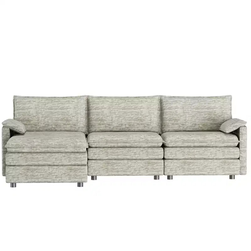 Canapé d'angle modulable 4 places en forme de L 108 XL Cloud pour salon/appartement