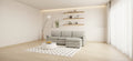 108 XL Modular Sectional Couch  4-Seater L-Shaped Cloud Sofa with Ottoman for Living Room/Apartment