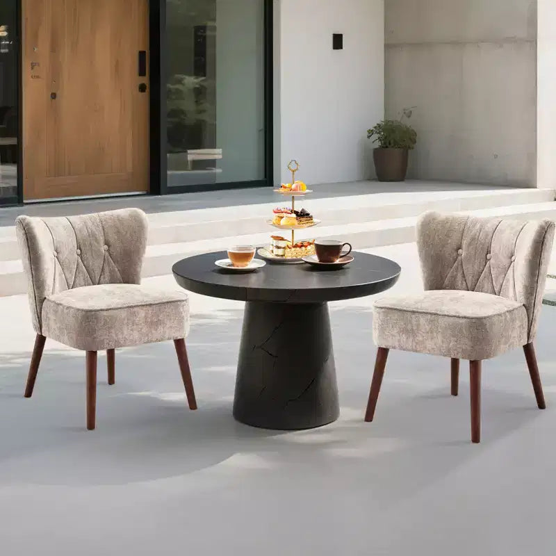 Fauteuil d'appoint pour salon, fauteuil de salon en bois et tissu, chaise d'appoint pour salon, chambre, salle de lecture