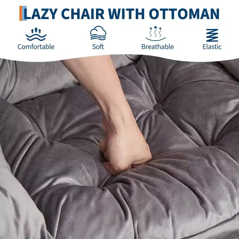 fauteuil inclinable et oreiller, fauteuil de salon confortable avec poche latérale pour salon chambre bureau