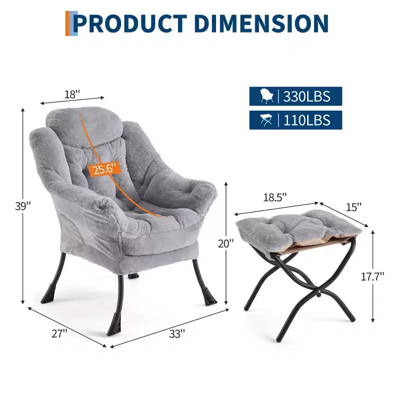 fauteuil inclinable et oreiller, fauteuil de salon confortable avec poche latérale pour salon chambre bureau