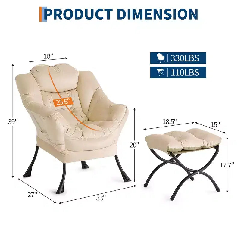 fauteuil inclinable et oreiller, fauteuil de salon confortable avec poche latérale pour salon chambre bureau