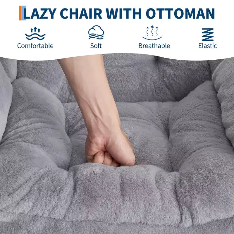fauteuil inclinable et oreiller, fauteuil de salon confortable avec poche latérale pour salon chambre bureau