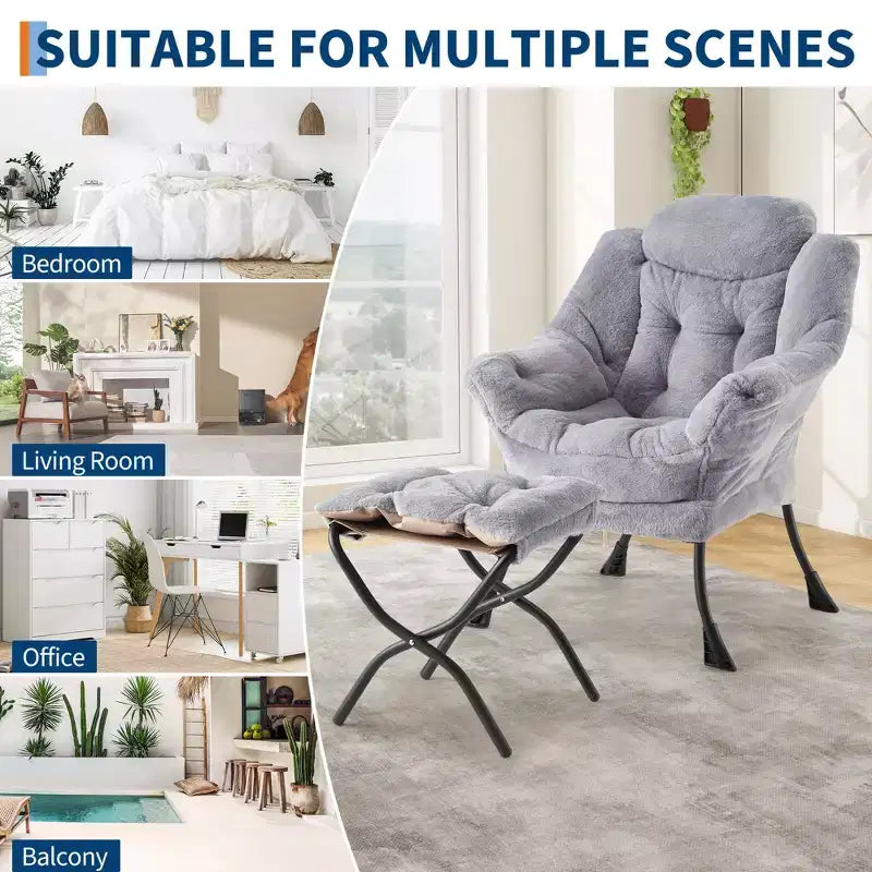 fauteuil inclinable et oreiller, fauteuil de salon confortable avec poche latérale pour salon chambre bureau