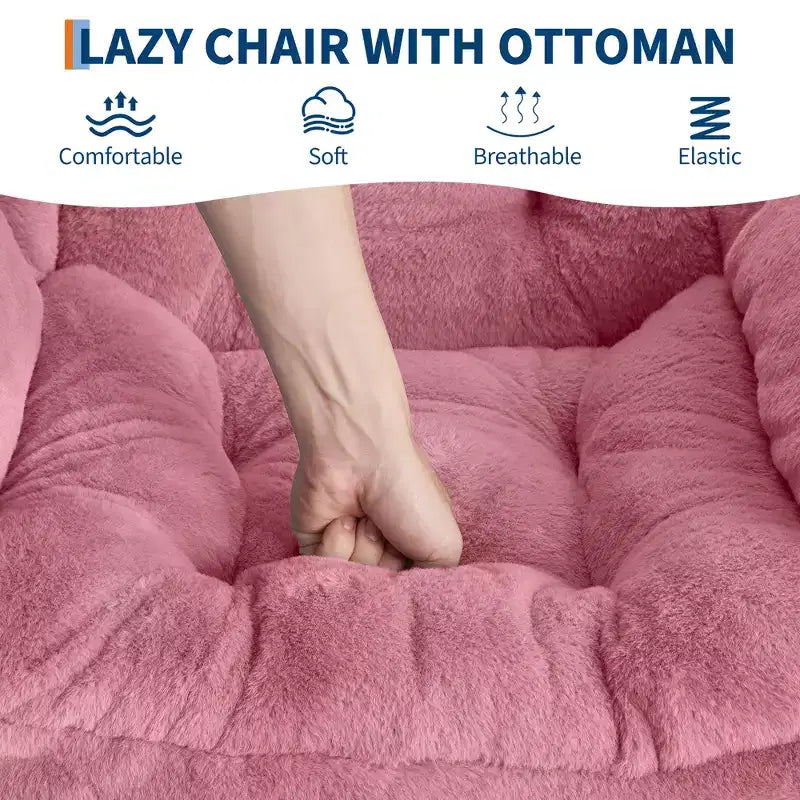 fauteuil inclinable et oreiller, fauteuil de salon confortable avec poche latérale pour salon chambre bureau