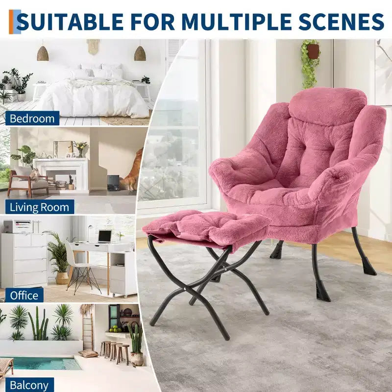 fauteuil inclinable et oreiller, fauteuil de salon confortable avec poche latérale pour salon chambre bureau