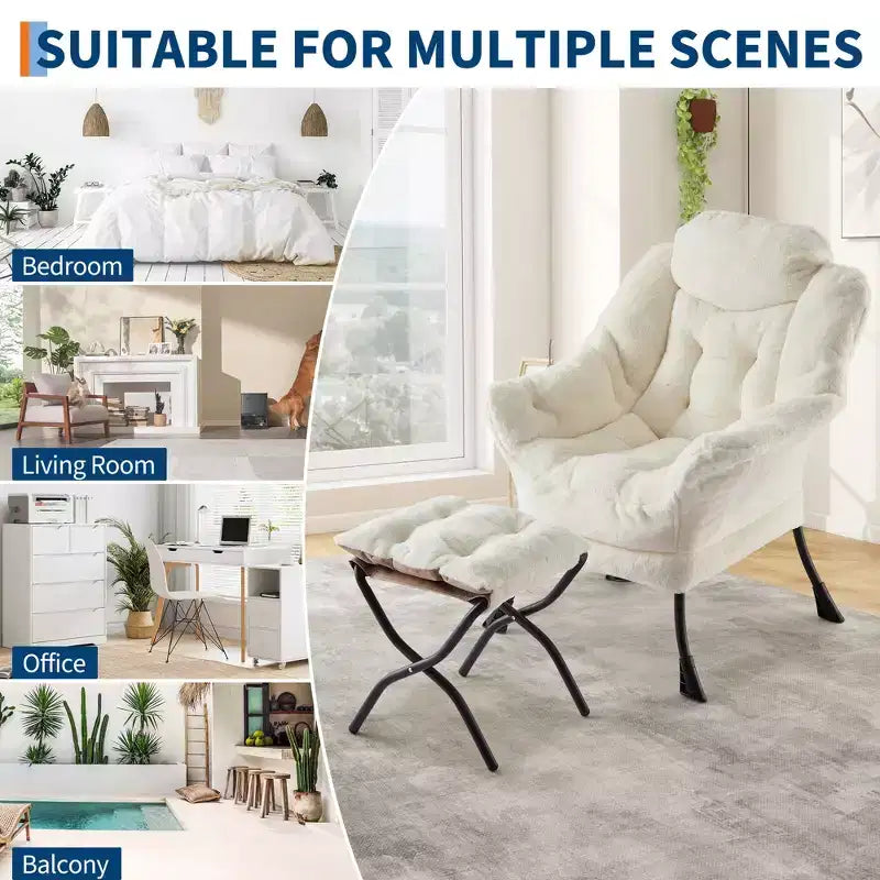 fauteuil inclinable et oreiller, fauteuil de salon confortable avec poche latérale pour salon chambre bureau
