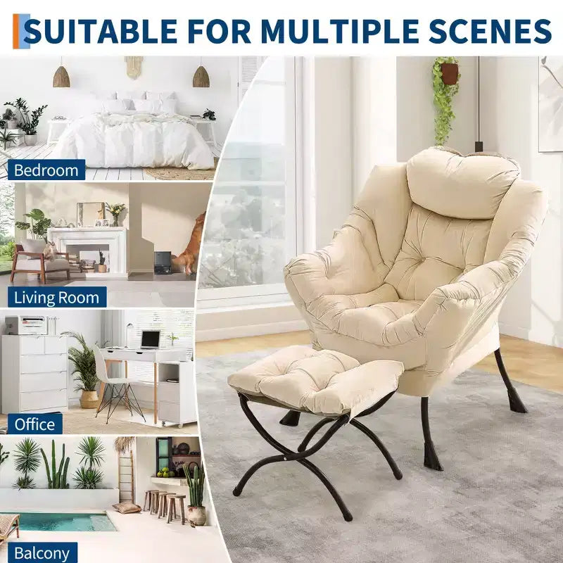 fauteuil inclinable et oreiller, fauteuil de salon confortable avec poche latérale pour salon chambre bureau