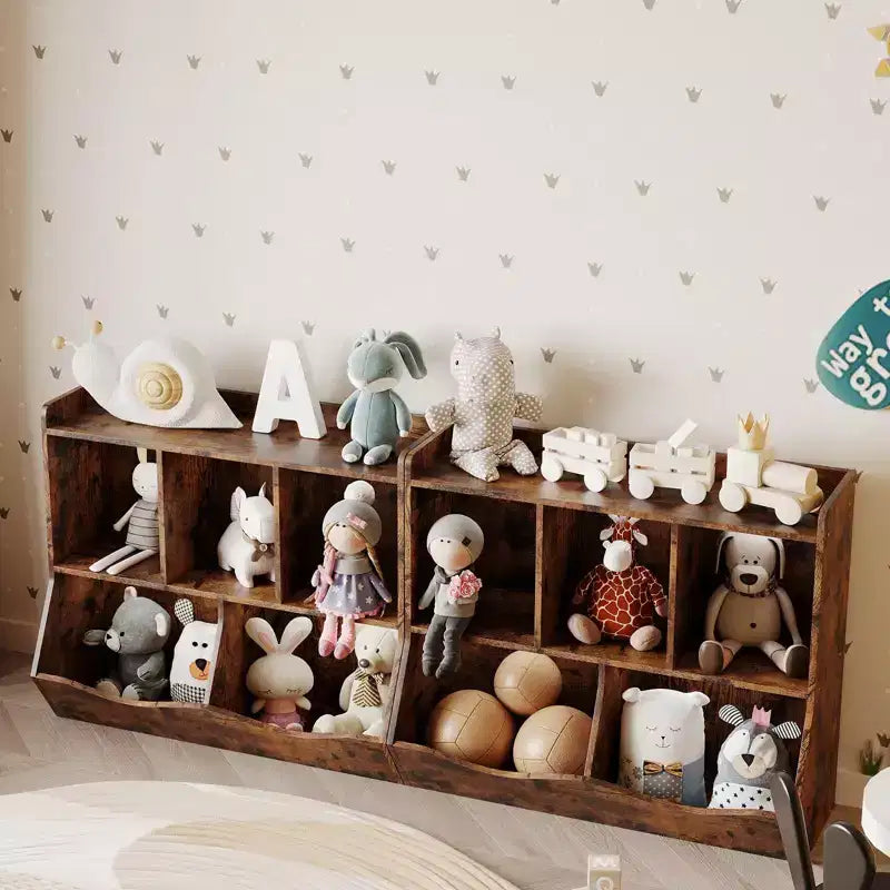 Étagère à Livres pour Enfants et Rangement de Jouets Multi-Étagères avec Casiers, Meuble de Rangement pour Garçons Filles, pour Salle de Jeux d'Enfants, Couloir, Maternelle, École