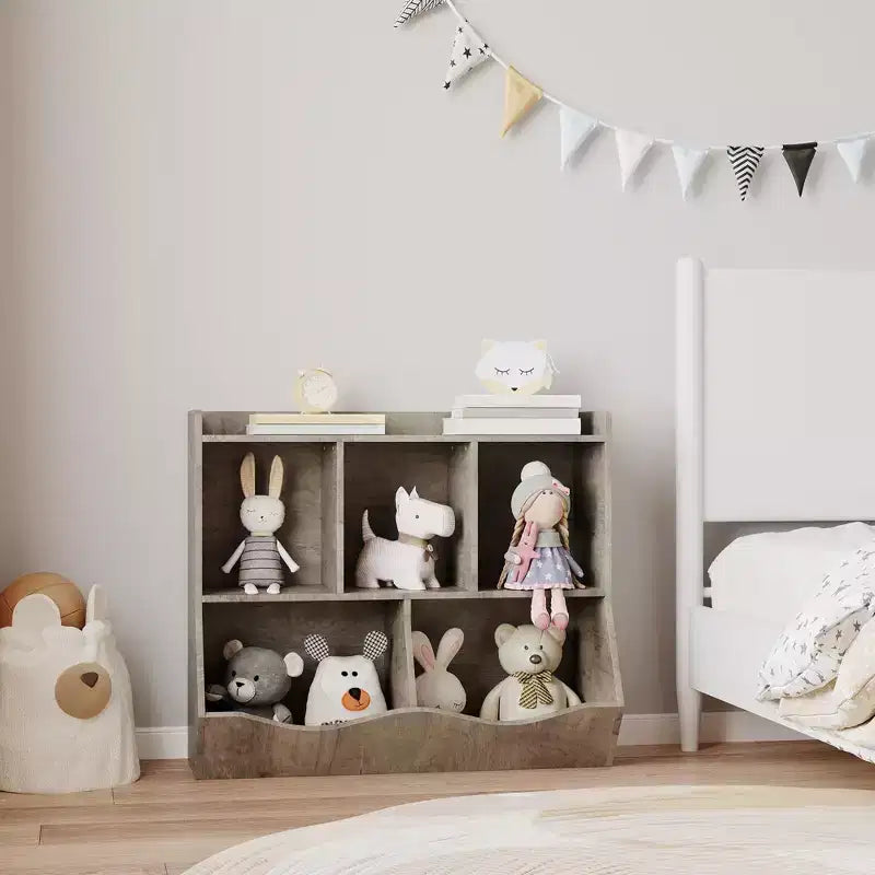 Étagère à Livres pour Enfants et Rangement de Jouets Multi-Étagères avec Casiers, Meuble de Rangement pour Garçons Filles, pour Salle de Jeux d'Enfants, Couloir, Maternelle, École