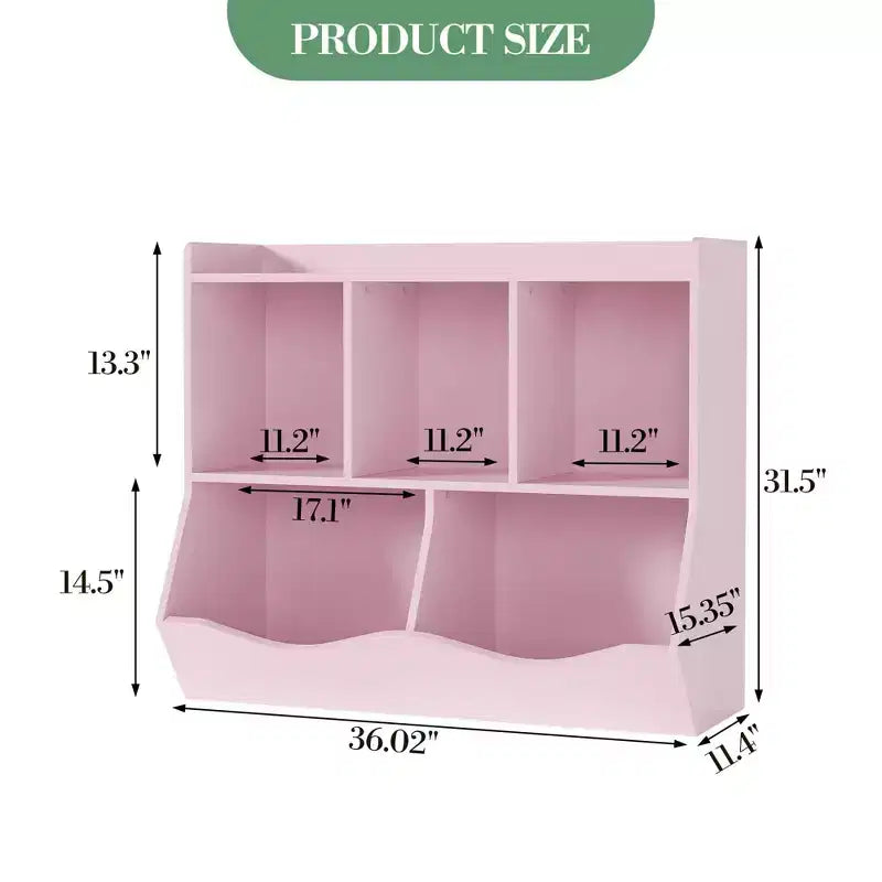 Étagère à Livres pour Enfants et Rangement de Jouets Multi-Étagères avec Casiers, Meuble de Rangement pour Garçons Filles, pour Salle de Jeux d'Enfants, Couloir, Maternelle, École