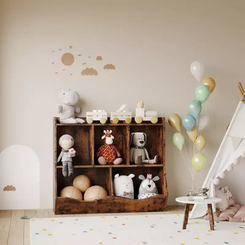 Étagère à Livres pour Enfants et Rangement de Jouets Multi-Étagères avec Casiers, Meuble de Rangement pour Garçons Filles, pour Salle de Jeux d'Enfants, Couloir, Maternelle, École