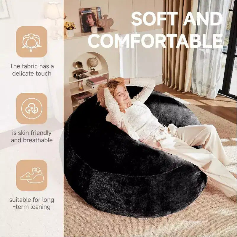 Fauteuil poire moderne en flanelle