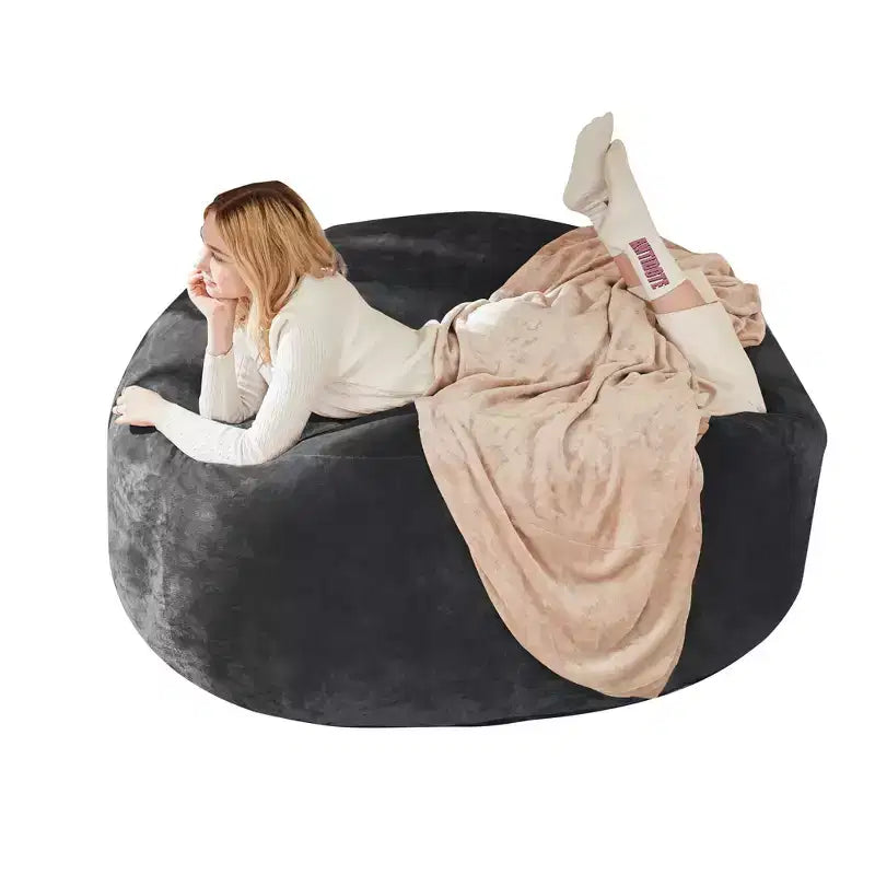 Fauteuil poire moderne en flanelle
