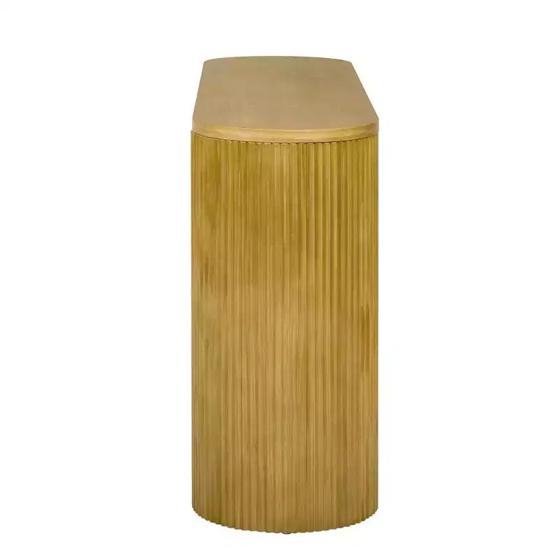 Console moderne nervurée avec 2 tiroirs Table d'entrée ou de coiffeuse élégante